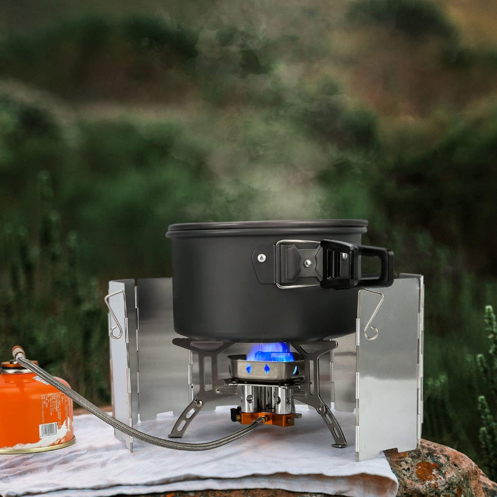 6800W High-Power Windproof Camp Stove (with Adapter)