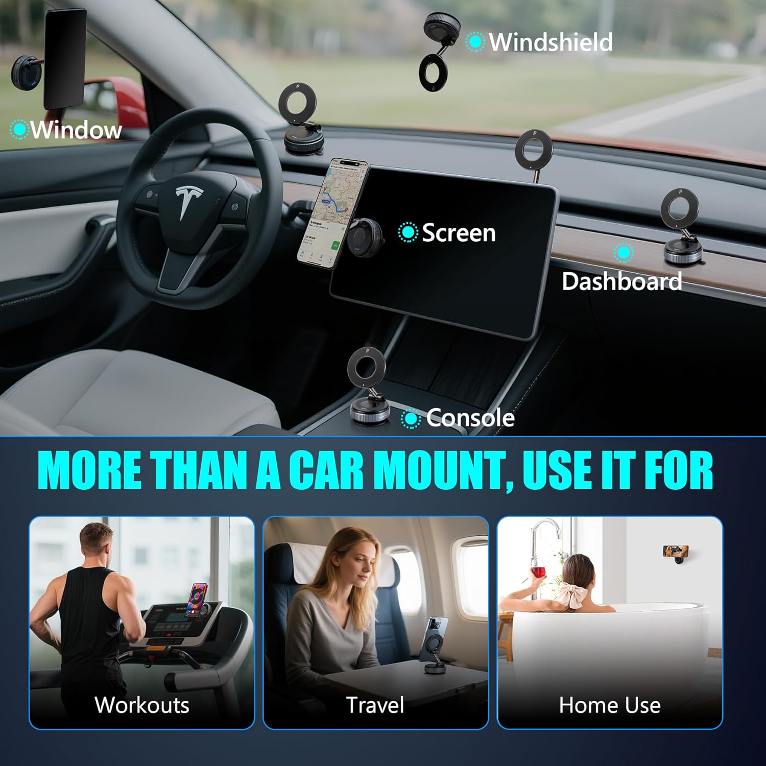 Magnetic Vacuum Phone Holder