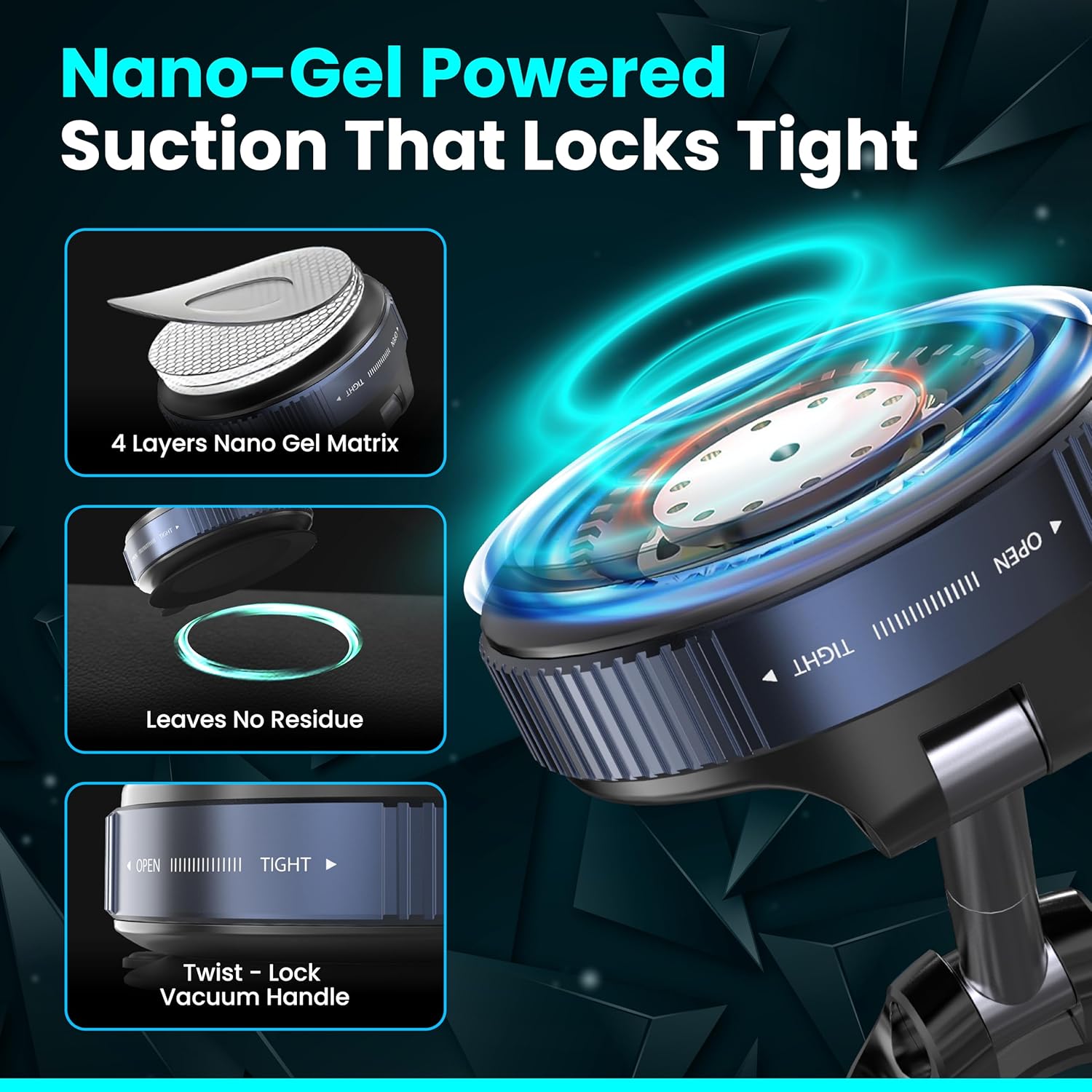 Magnetic Vacuum Phone Holder