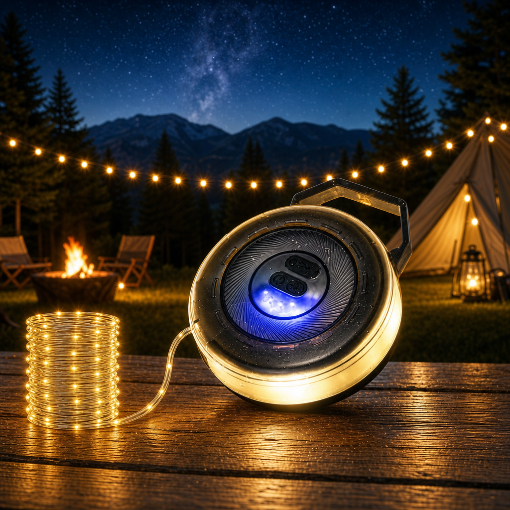 Retractable Camping Light – Lantern & String Lights in One – Serifik